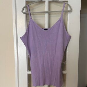 torrid Lavender Ribbed V-Neck Tank